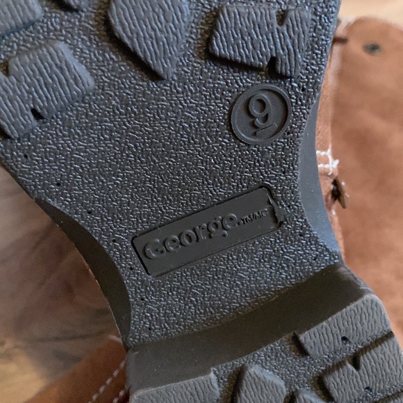 Brown vegan suede tall lined boots 9 - Picture 7 of 16